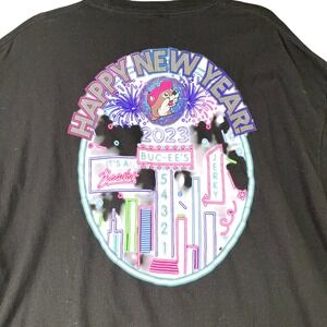 Buc Ees Graphic Shirt Men 3XL Happy New Year 2023 Event Beaver Icon Tee